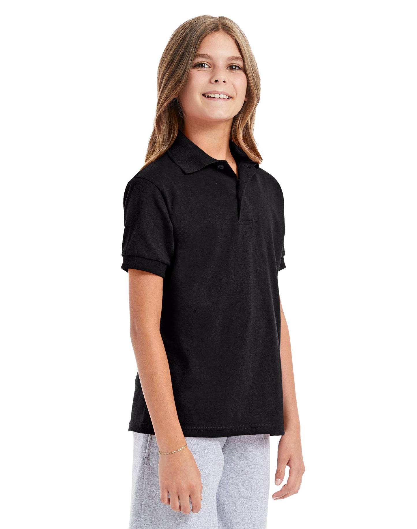 Hanes EcoSmart Jersey Polo Shirt - 054Y