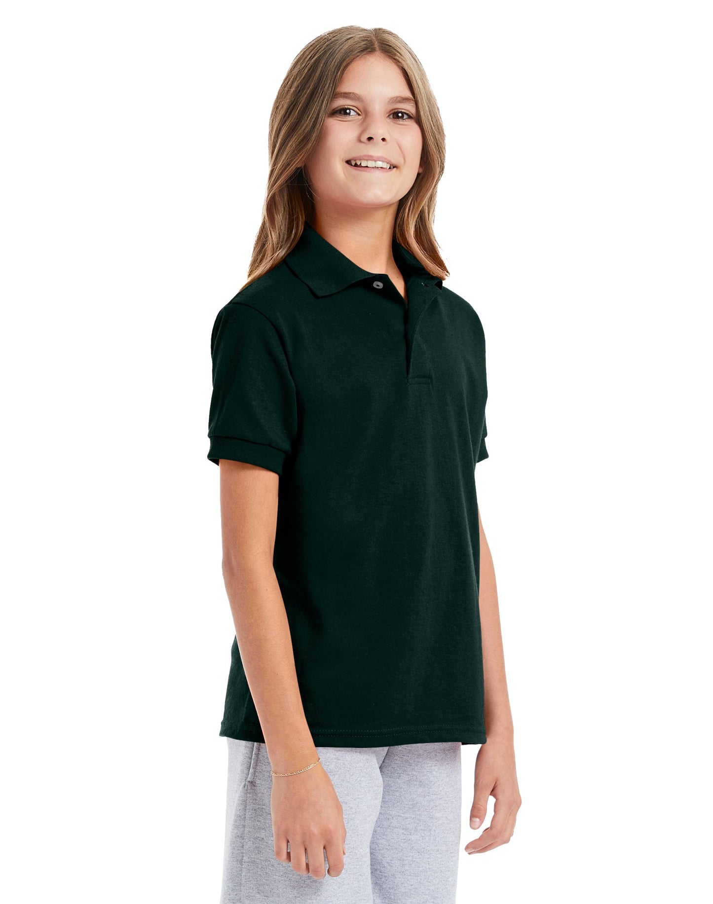 Hanes EcoSmart Jersey Polo Shirt - 054Y