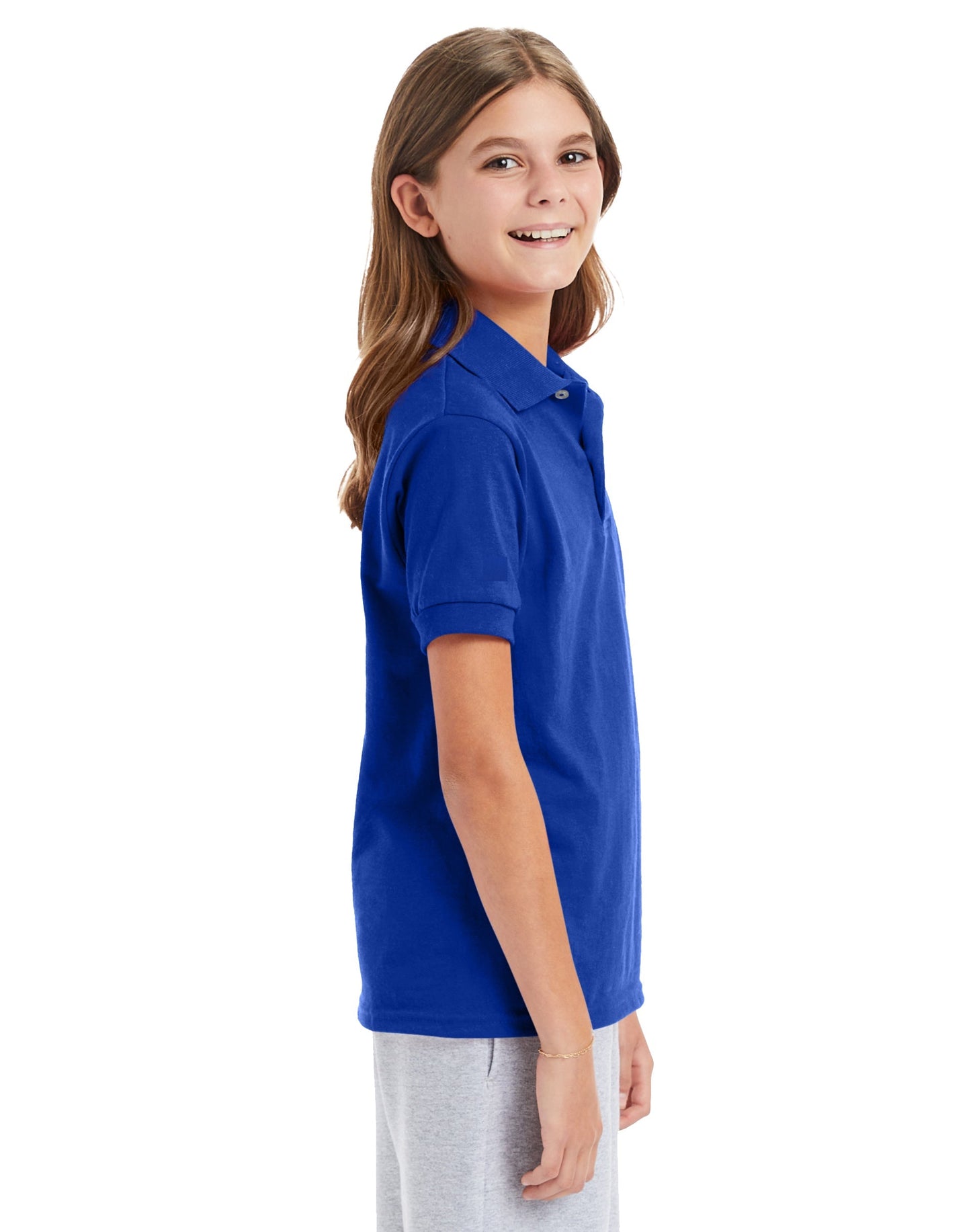 Hanes EcoSmart Jersey Polo Shirt - 054Y