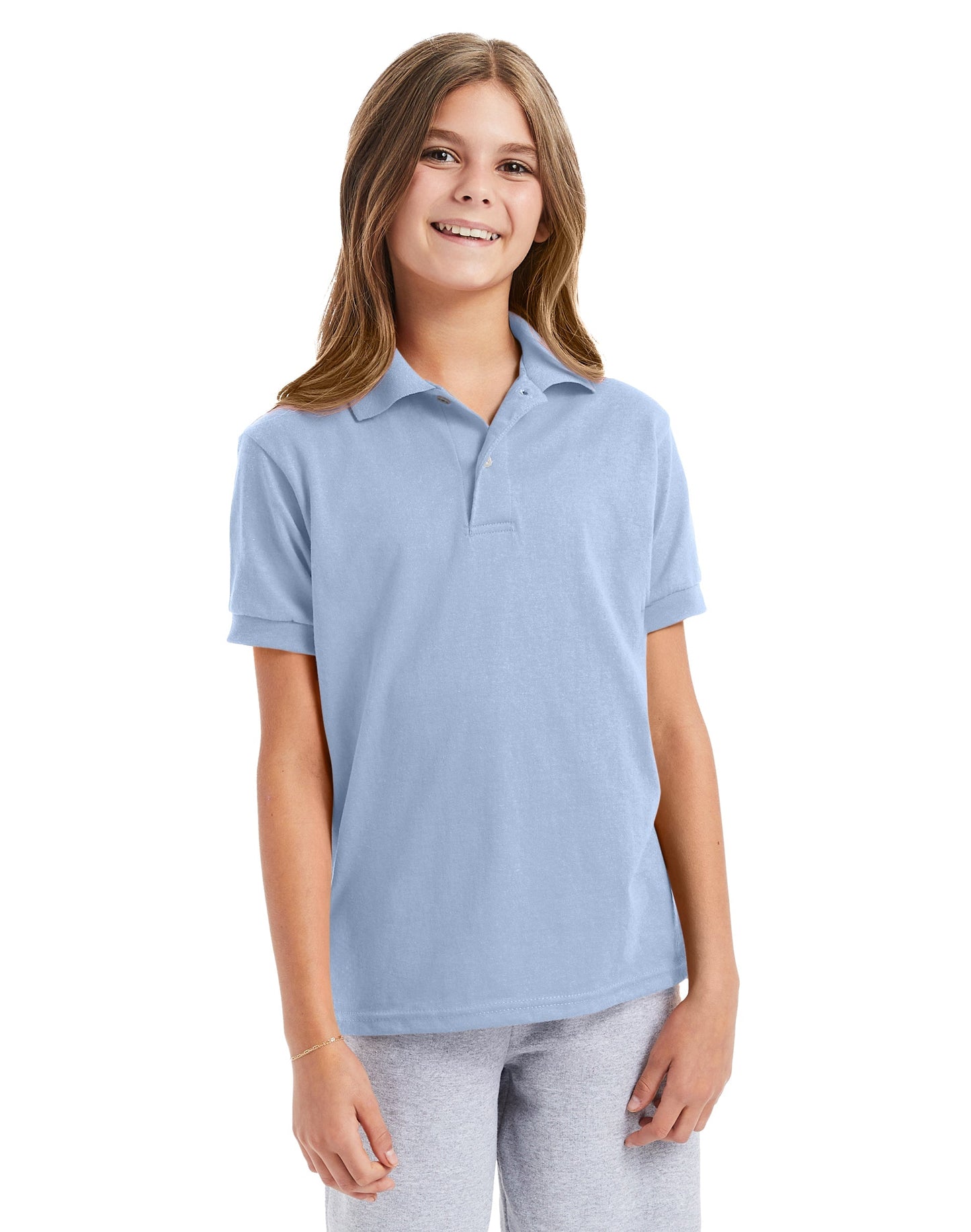 Hanes EcoSmart Jersey Polo Shirt - 054Y