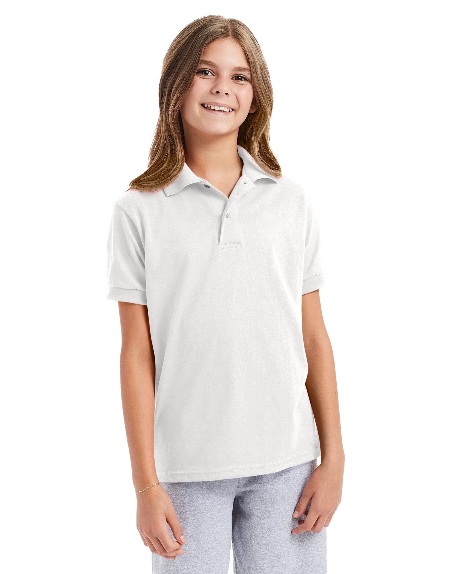 Hanes EcoSmart Jersey Polo Shirt - 054Y