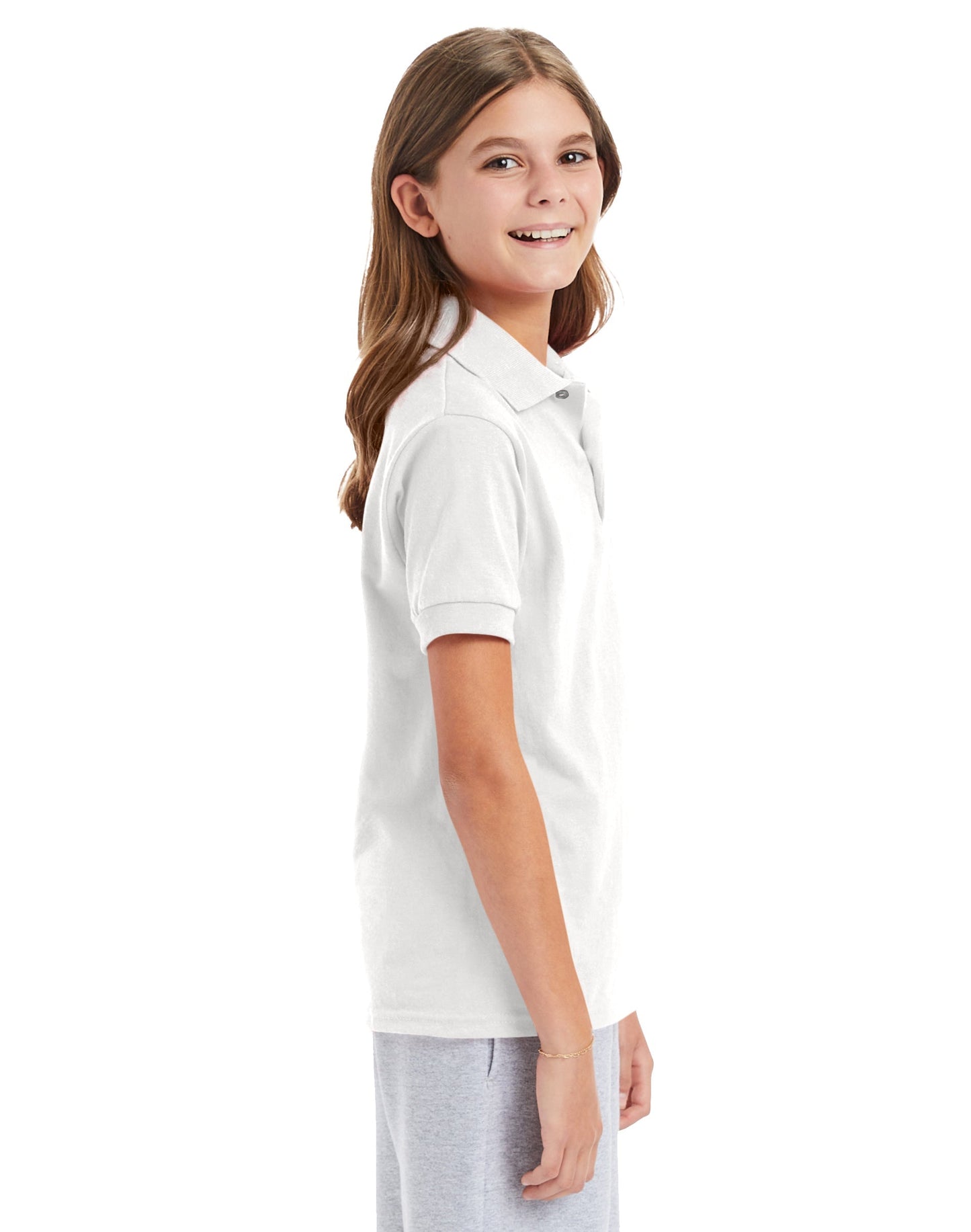 Hanes EcoSmart Jersey Polo Shirt - 054Y