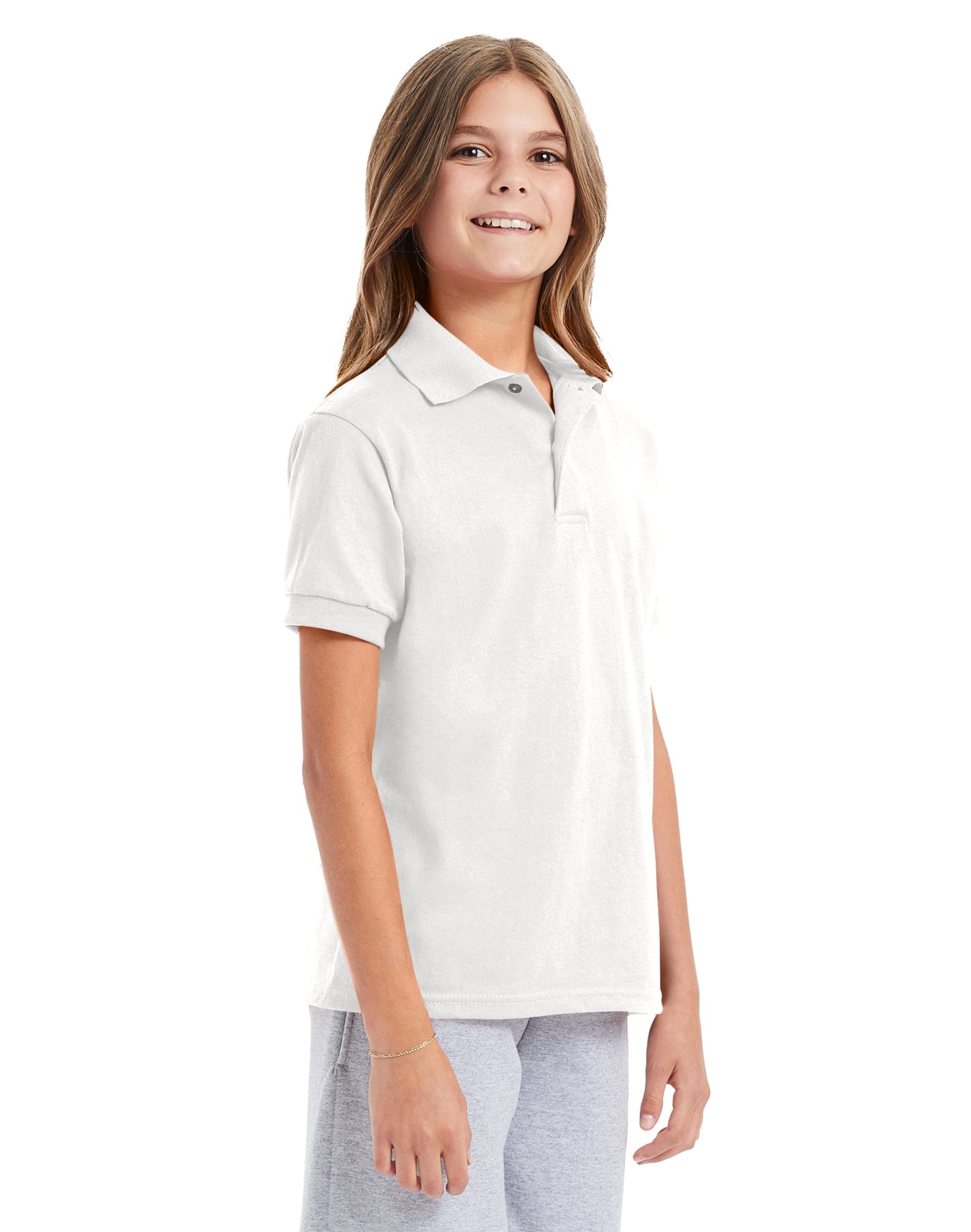 Hanes EcoSmart Jersey Polo Shirt - 054Y