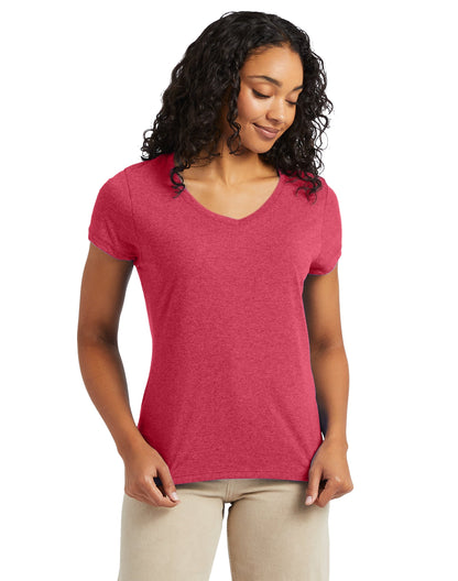 Hanes Perfect-T Women's Short Sleeve V-neck Triblend T-shirt - 42VT