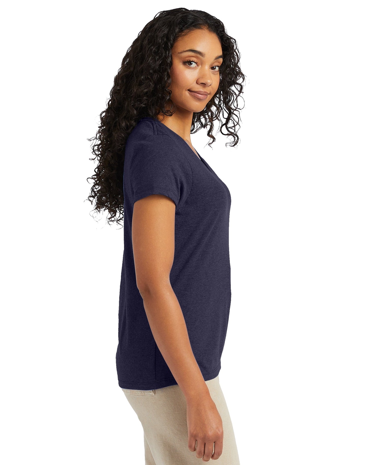 Hanes Perfect-T Women's Short Sleeve V-neck Triblend T-shirt - 42VT