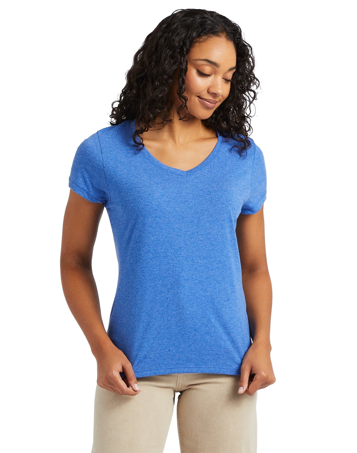 Hanes Perfect-T Women's Short Sleeve V-neck Triblend T-shirt - 42VT