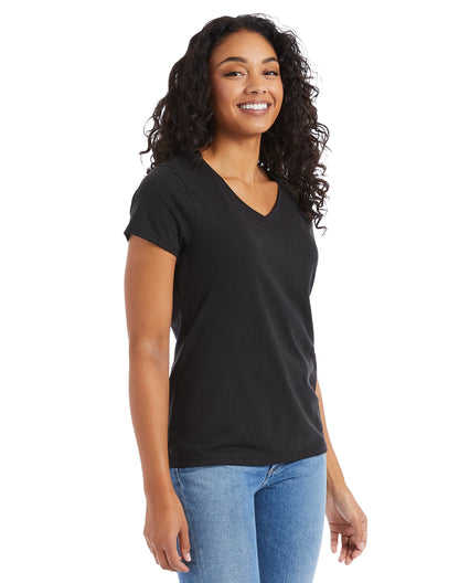 Hanes Perfect-T Women's Short Sleeve V-neck Triblend T-shirt - 42VT