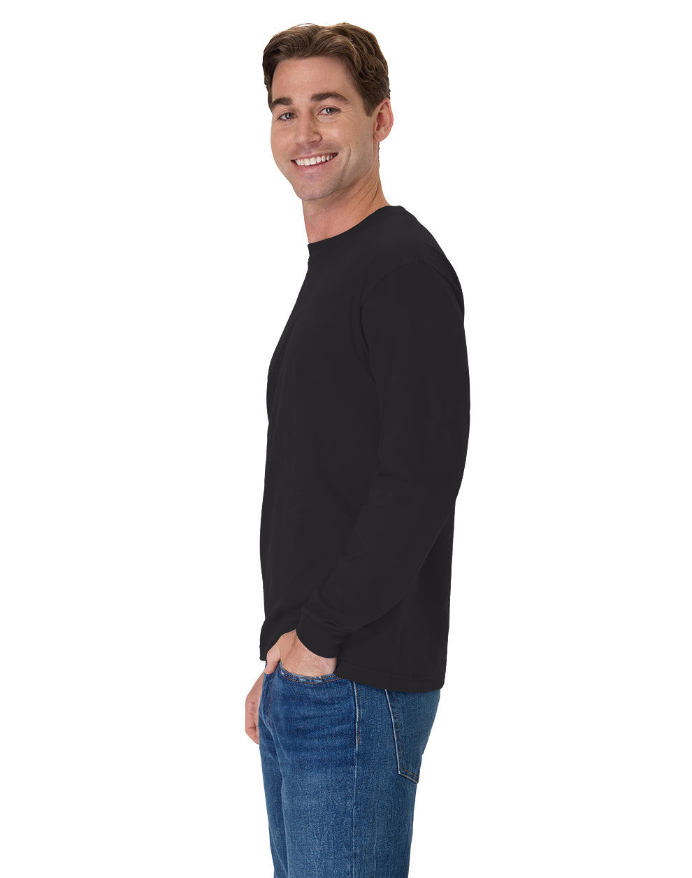 Hanes Beefy-T Long-Sleeve T-Shirt - 5186