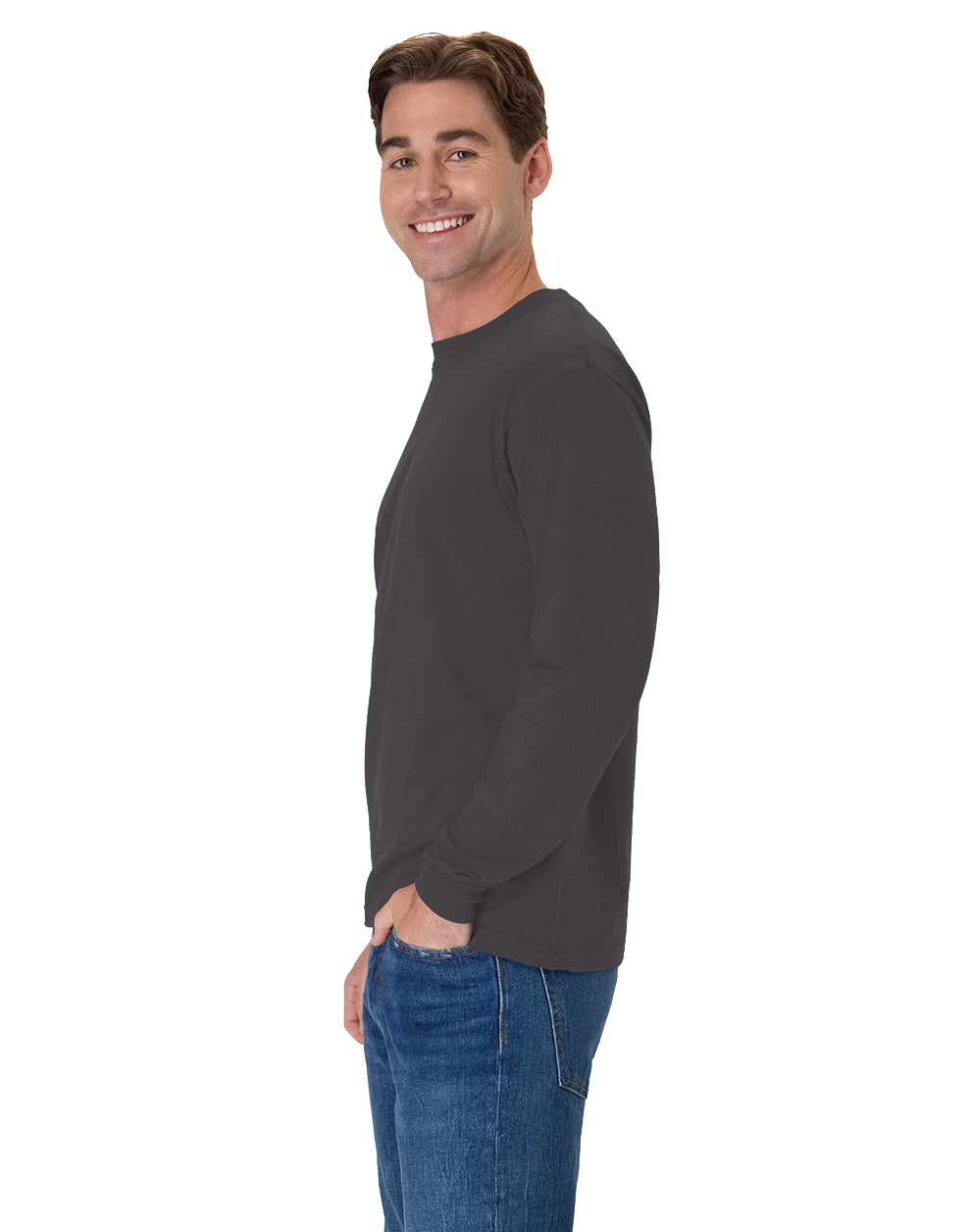 Hanes Beefy-T Long-Sleeve T-Shirt - 5186