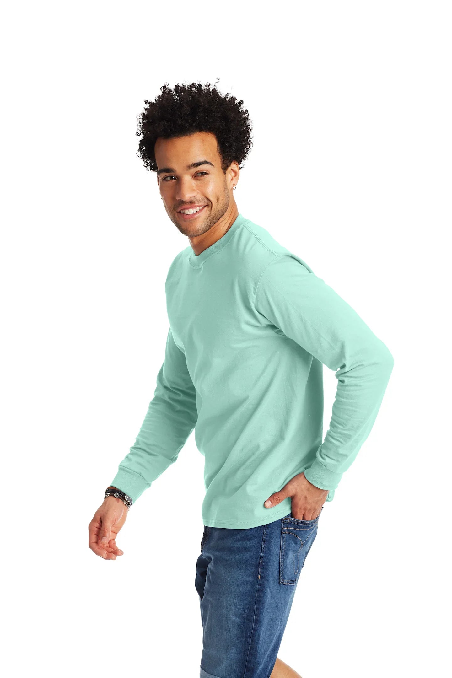 Hanes Beefy-T Long-Sleeve T-Shirt - 5186