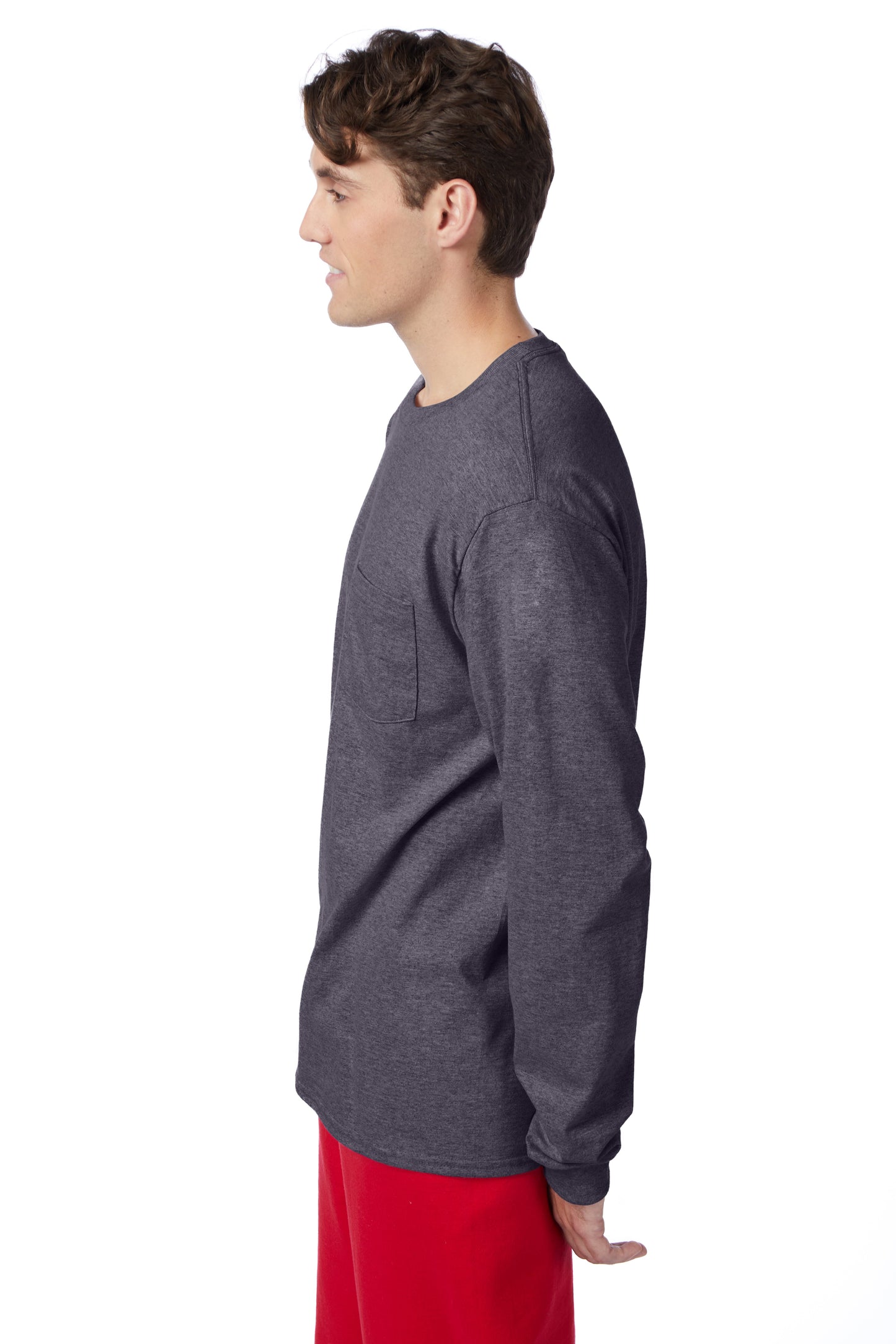 Hanes Authentic-T Long-Sleeve T-Shirt with Pocket - 5596