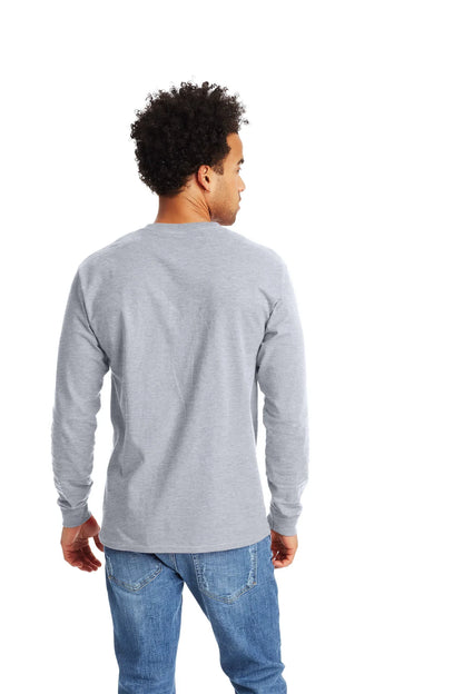 Hanes Authentic-T Long-Sleeve T-Shirt with Pocket - 5596