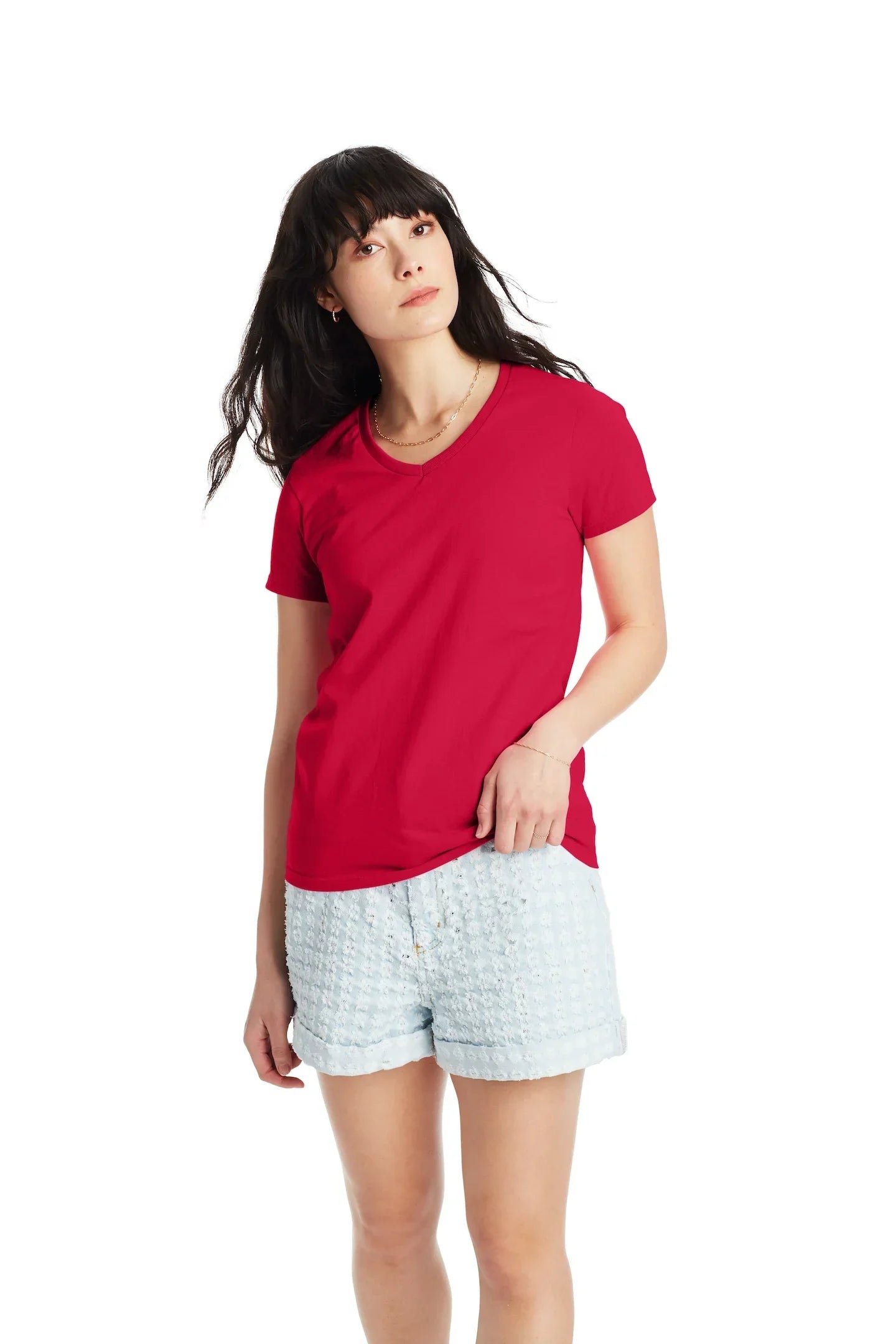 Hanes Essential Women's Short Sleeve V-Neck T-shirt - 5780