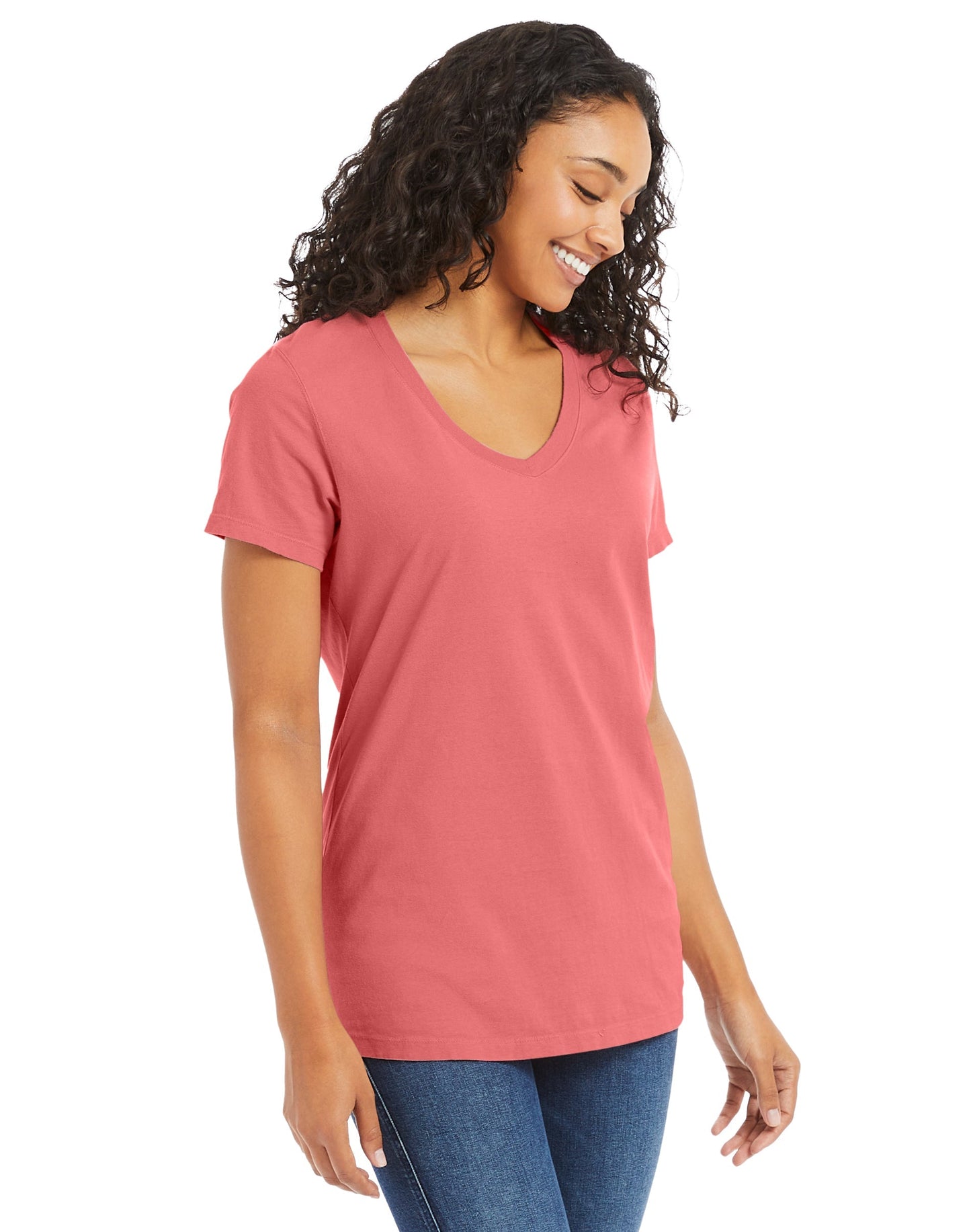 ComfortWash Ladies Short Sleeve V-Neck Tee - GDH125