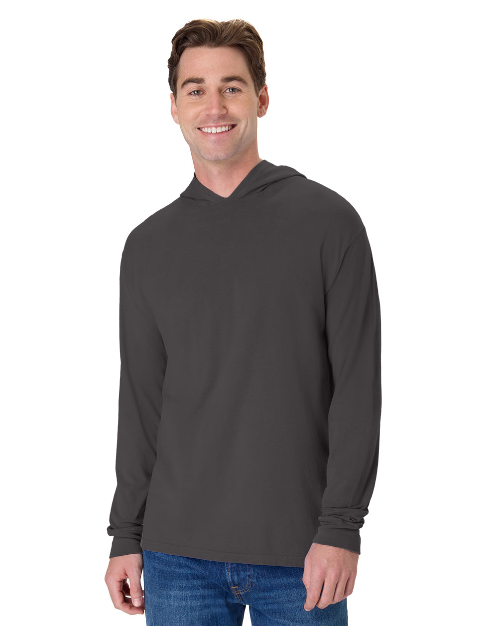 ComfortWash Long Sleeve Hooded Tee - GDH280