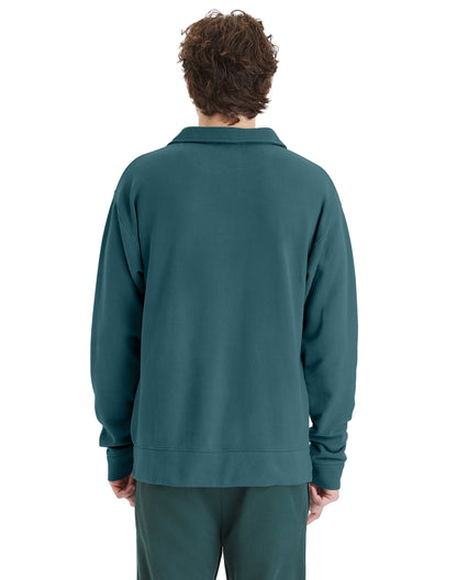 Garment Dye Polo Collar Sweatshirt - GDH490