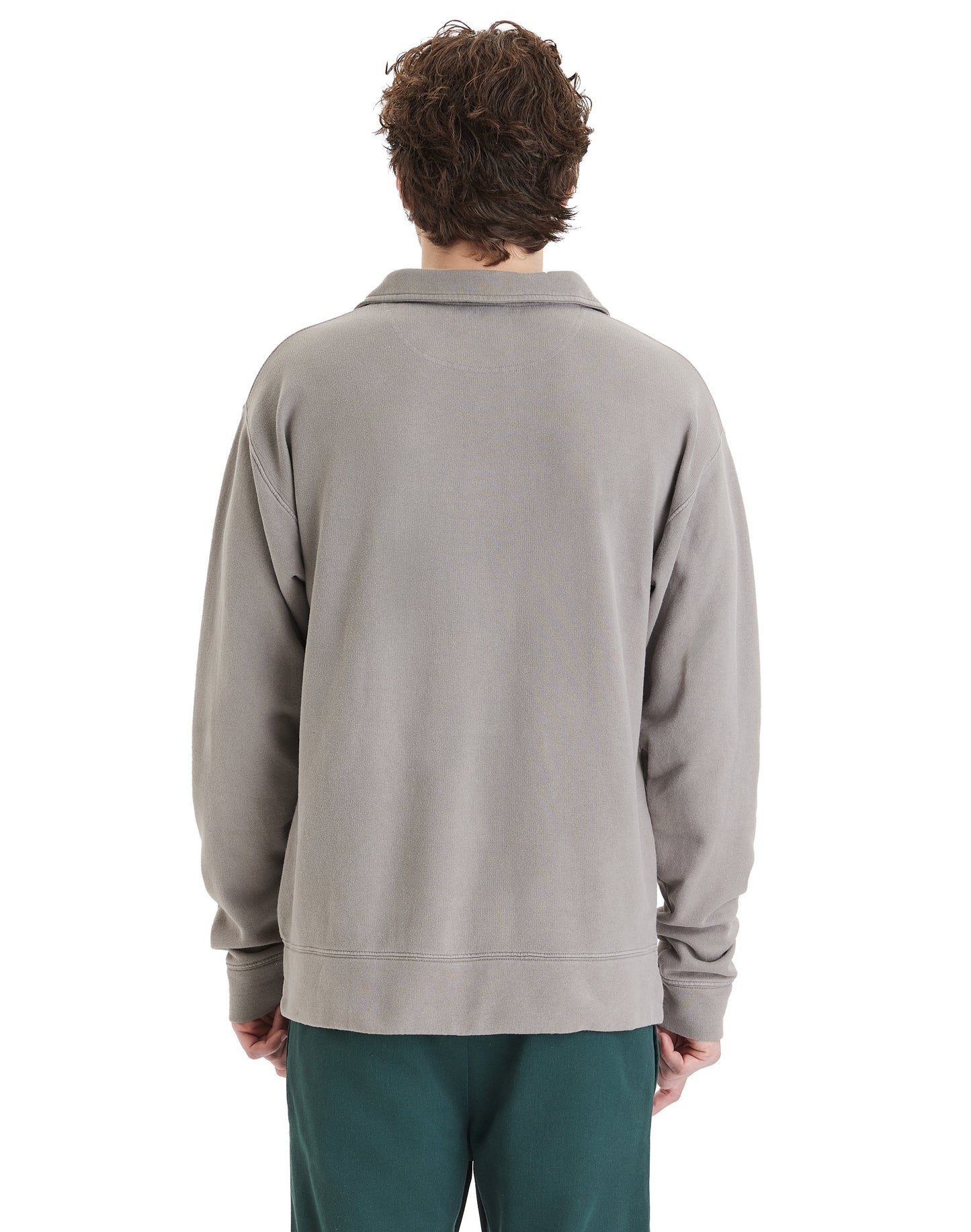 Garment Dye Polo Collar Sweatshirt - GDH490