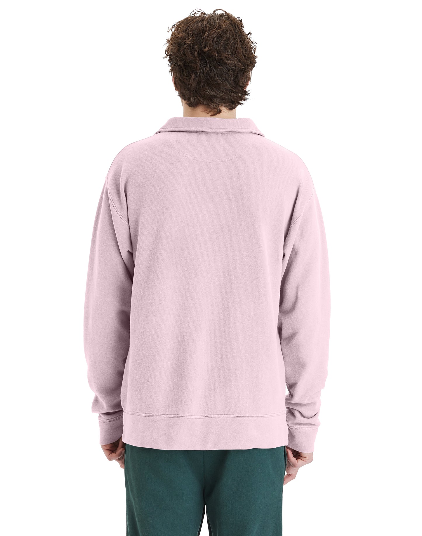 Garment Dye Polo Collar Sweatshirt - GDH490