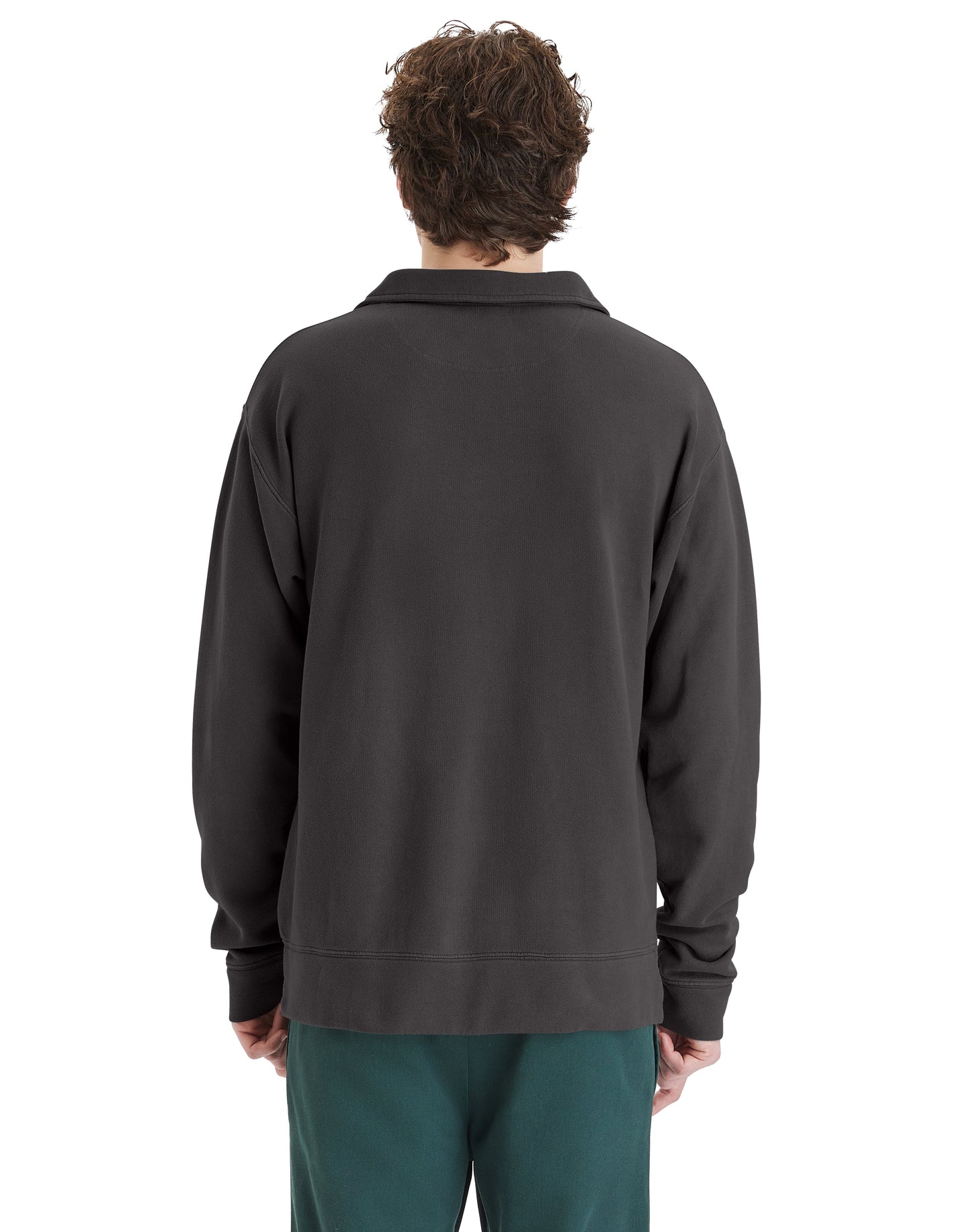 Garment Dye Polo Collar Sweatshirt - GDH490