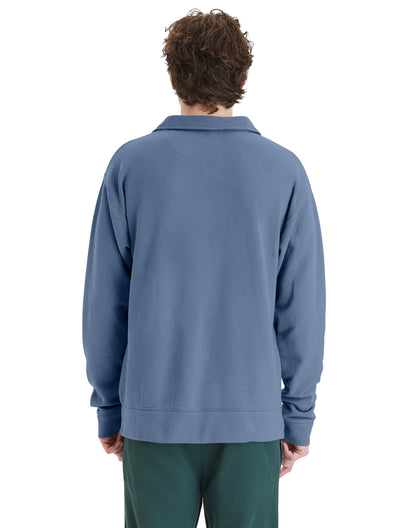 Garment Dye Polo Collar Sweatshirt - GDH490