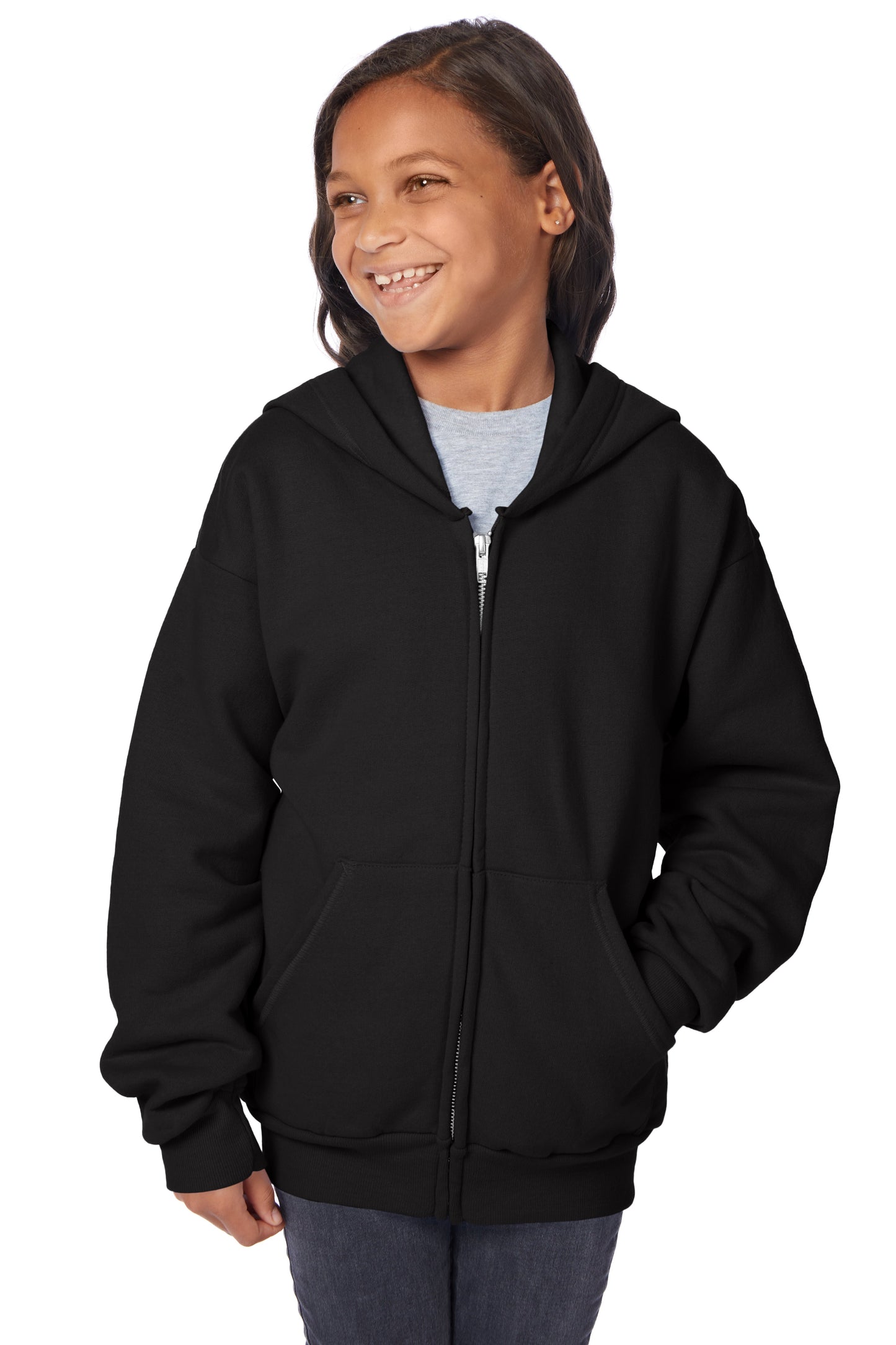 Hanes EcoSmart Full-Zip Fleece Hoodie - P480