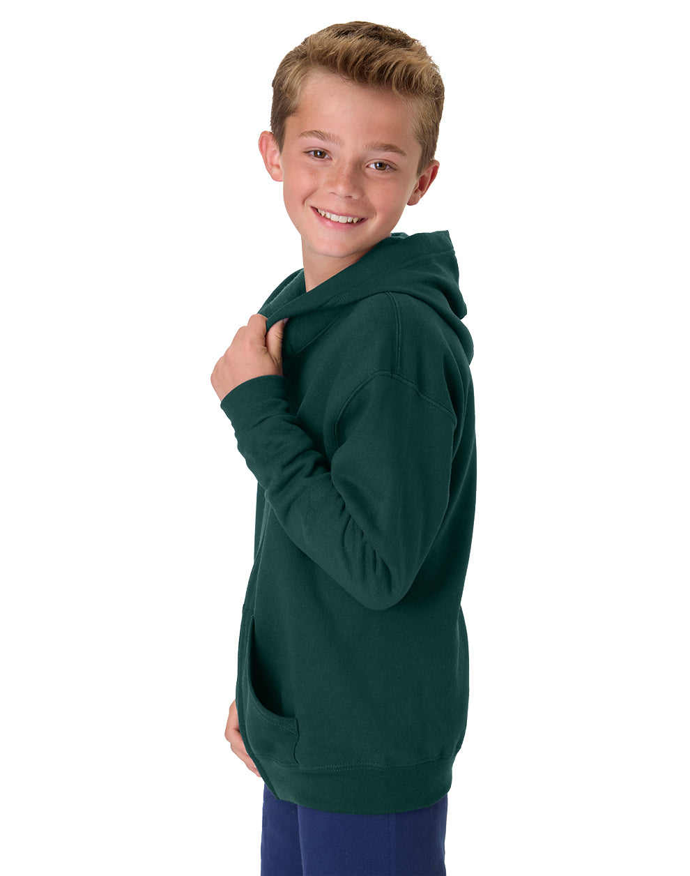 Hanes Youth EcoSmart Full-Zip Fleece Hoodie - P480
