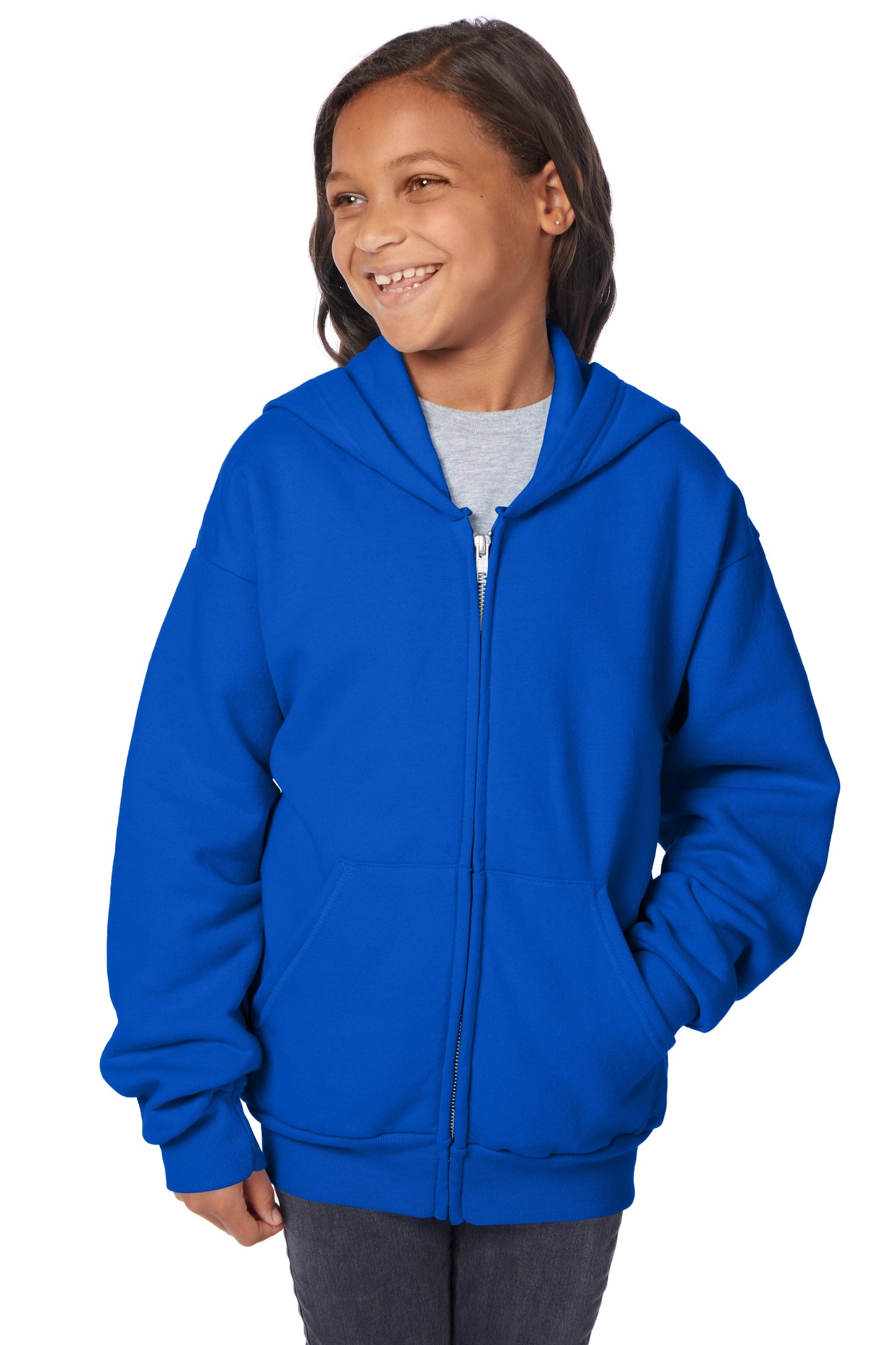 Hanes EcoSmart Full-Zip Fleece Hoodie - P480