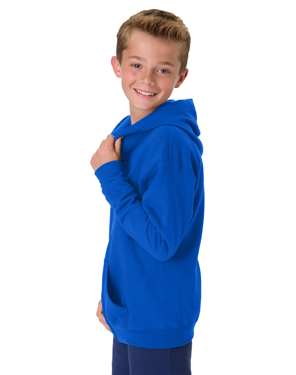 Hanes Youth EcoSmart Full-Zip Fleece Hoodie - P480