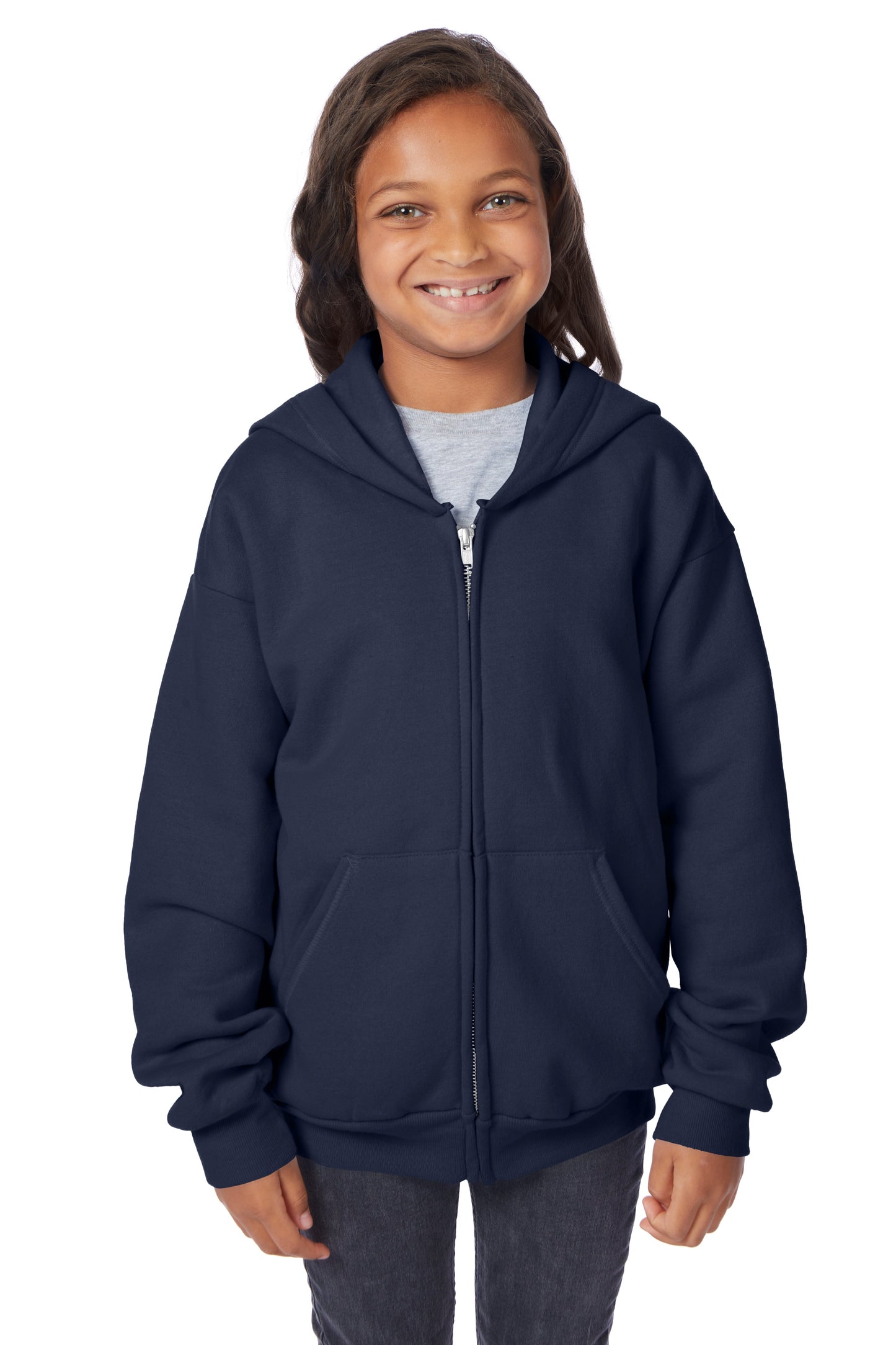 Hanes EcoSmart Full-Zip Fleece Hoodie - P480