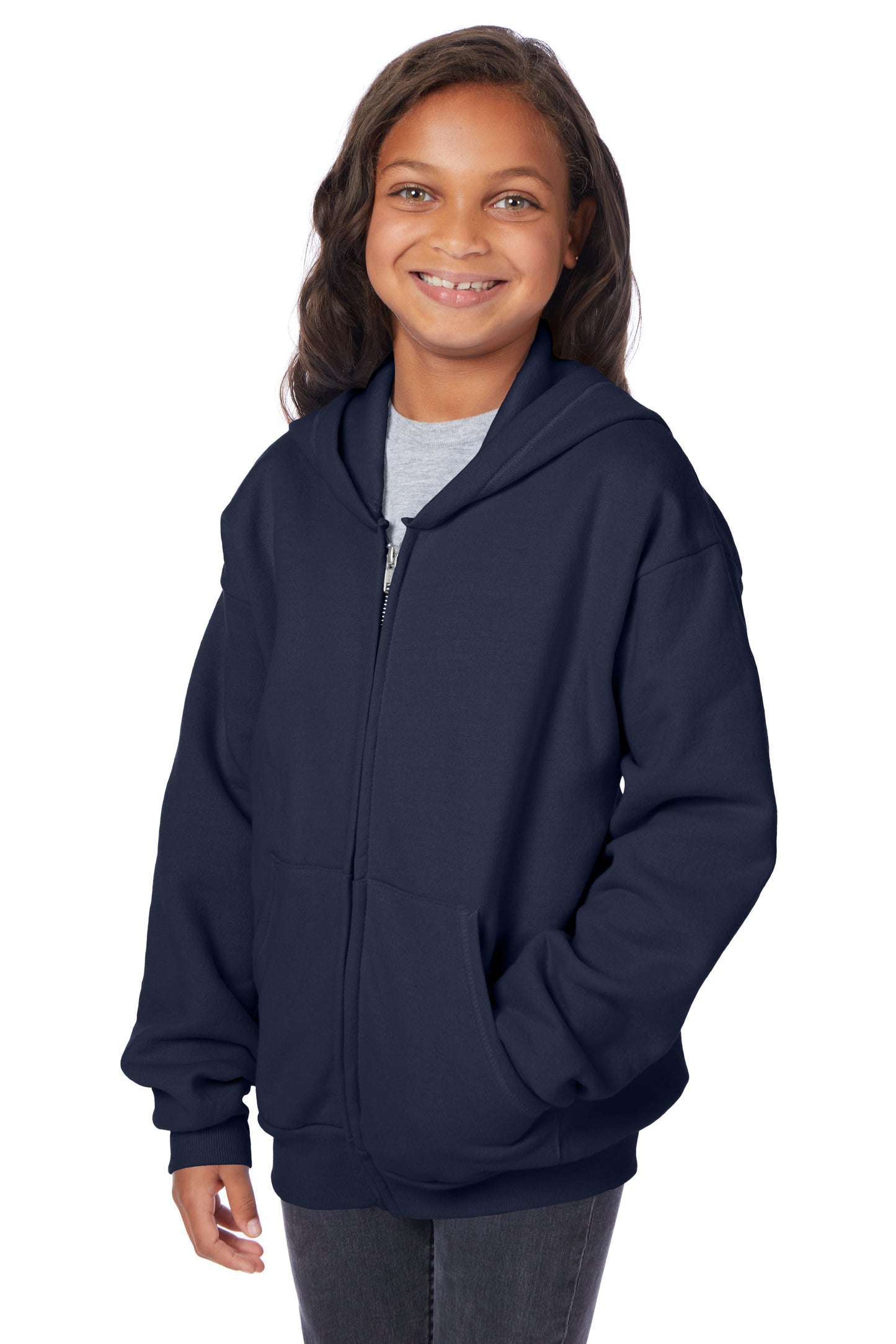 Hanes EcoSmart Full-Zip Fleece Hoodie - P480