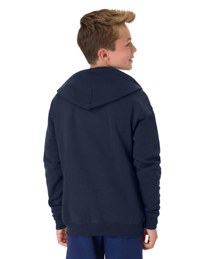 Hanes Youth EcoSmart Full-Zip Fleece Hoodie - P480