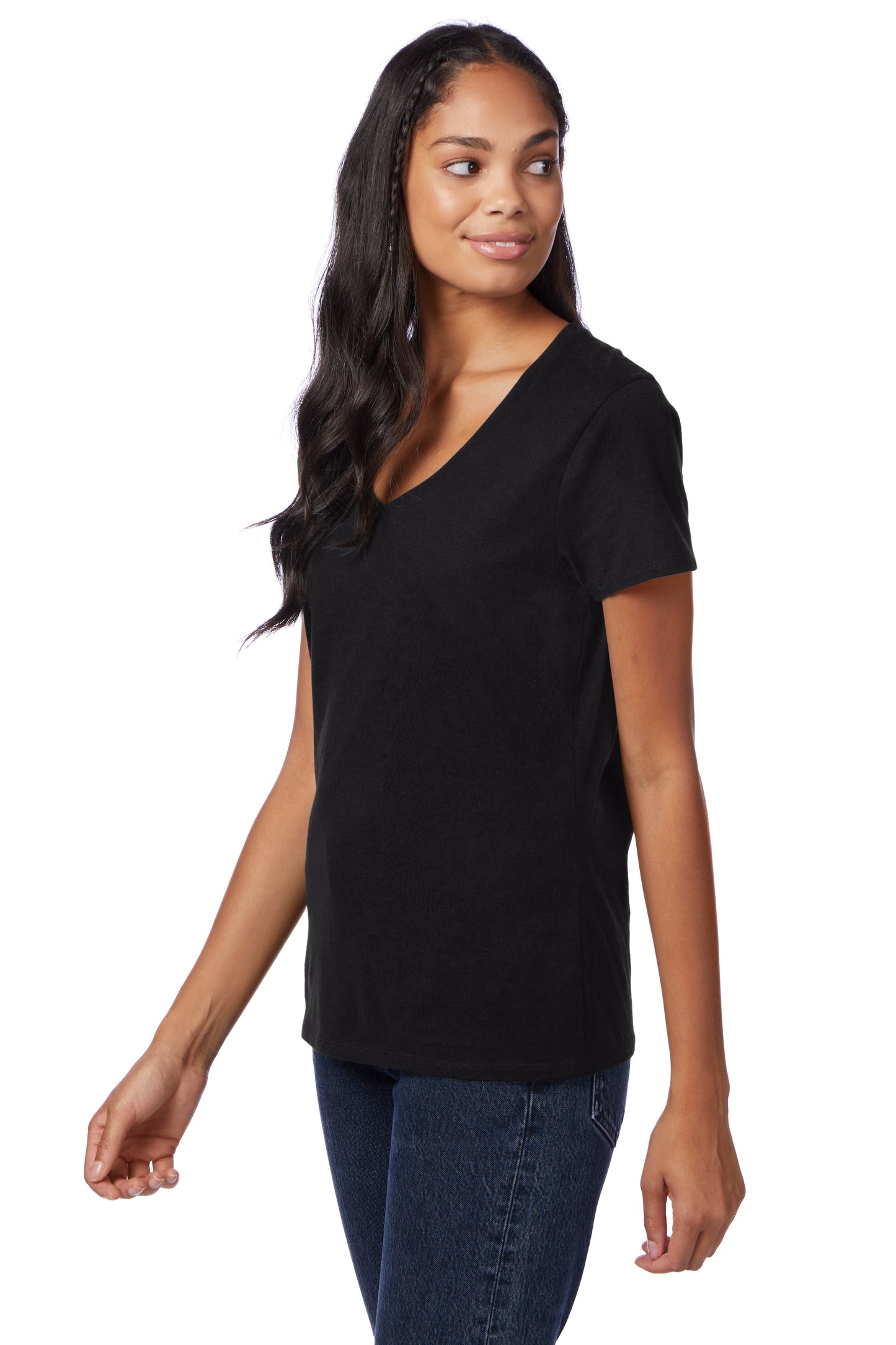 Hanes Perfect-T Women's Short Sleeve V-neck T-shirt - S04V