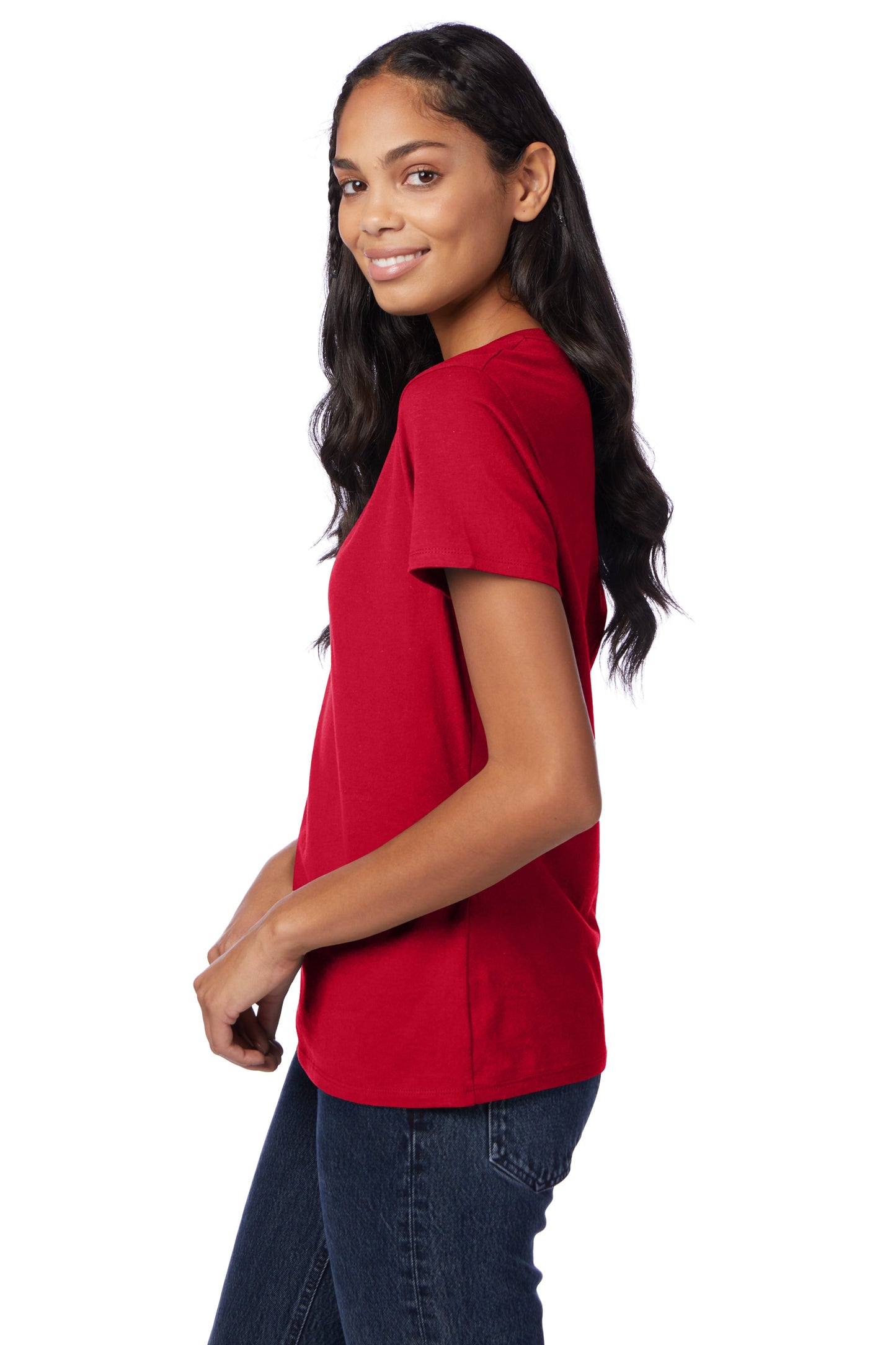 Hanes Perfect-T Women's Short Sleeve V-neck T-shirt - S04V