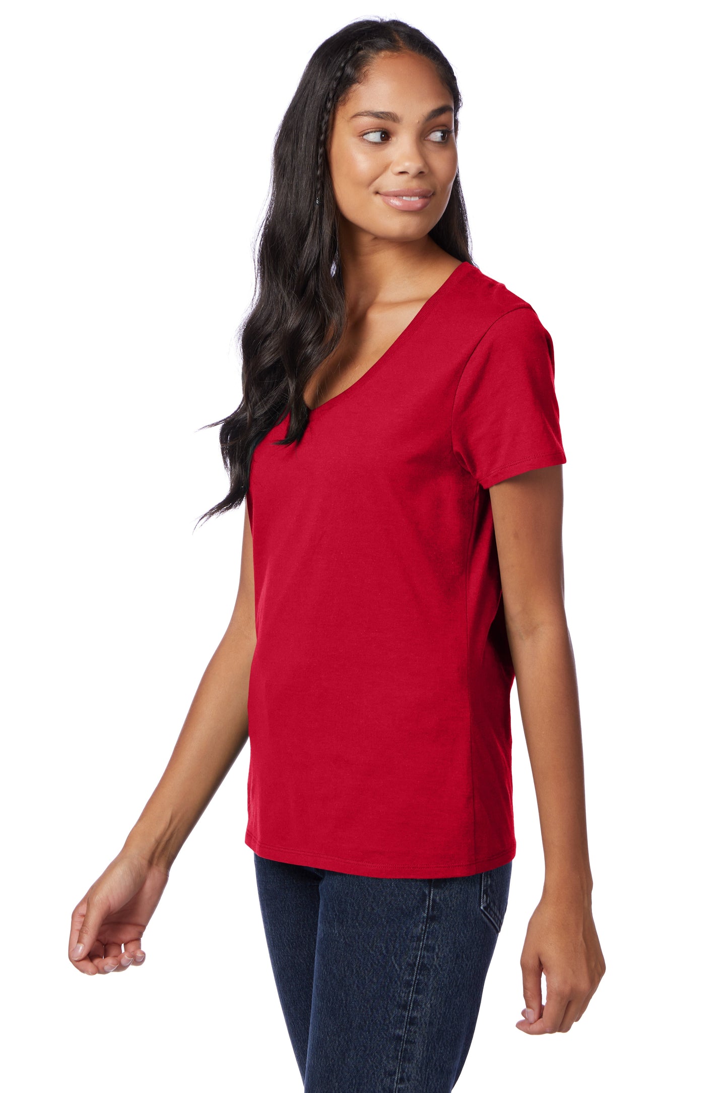 Hanes Perfect-T Women's Short Sleeve V-neck T-shirt - S04V