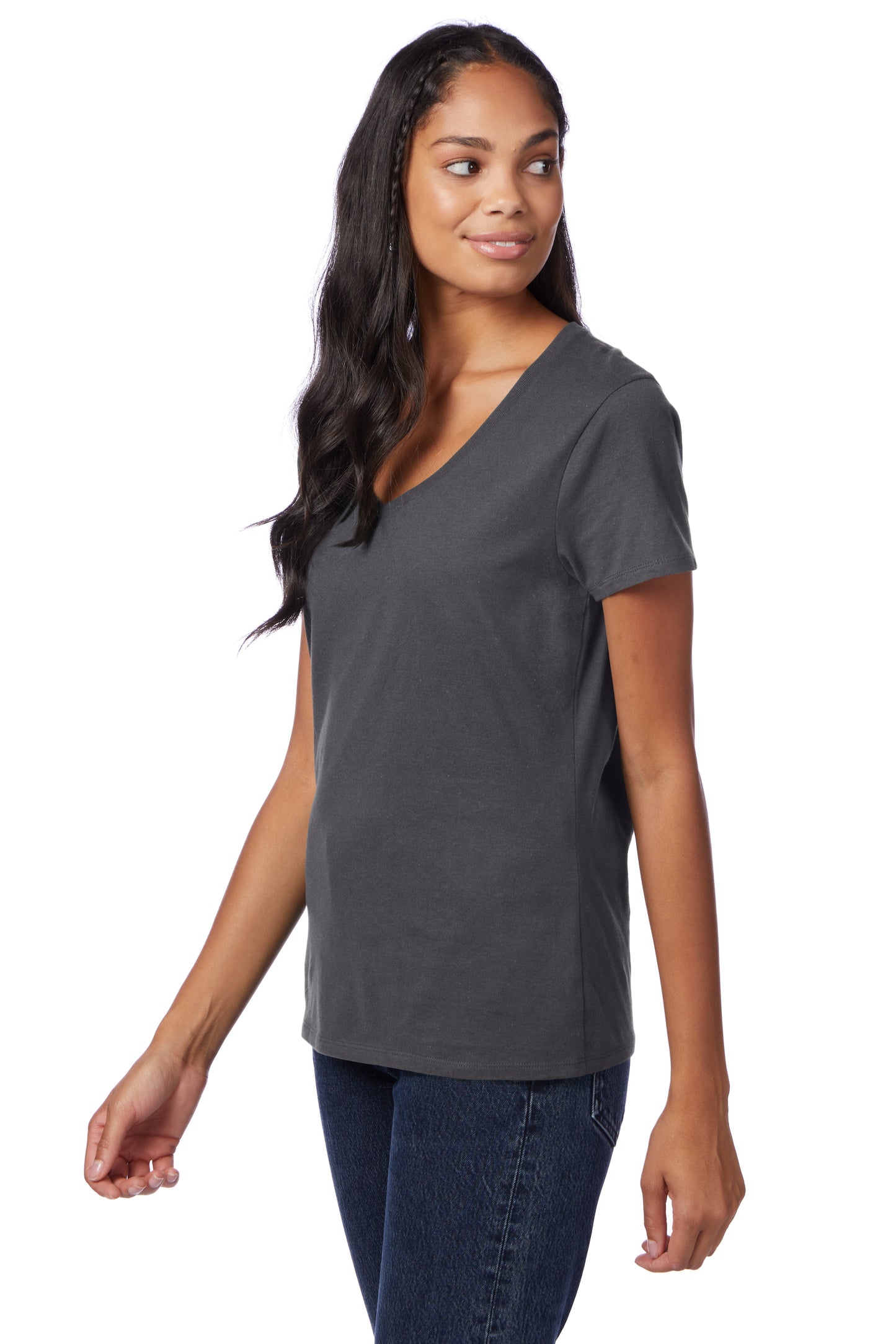 Hanes Perfect-T Women's Short Sleeve V-neck T-shirt - S04V