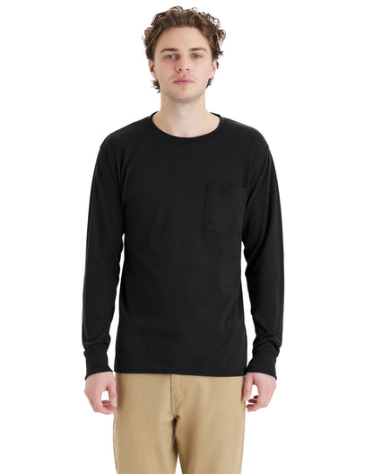 Hanes Workwear Long-Sleeve Pocket T-Shirt - W120