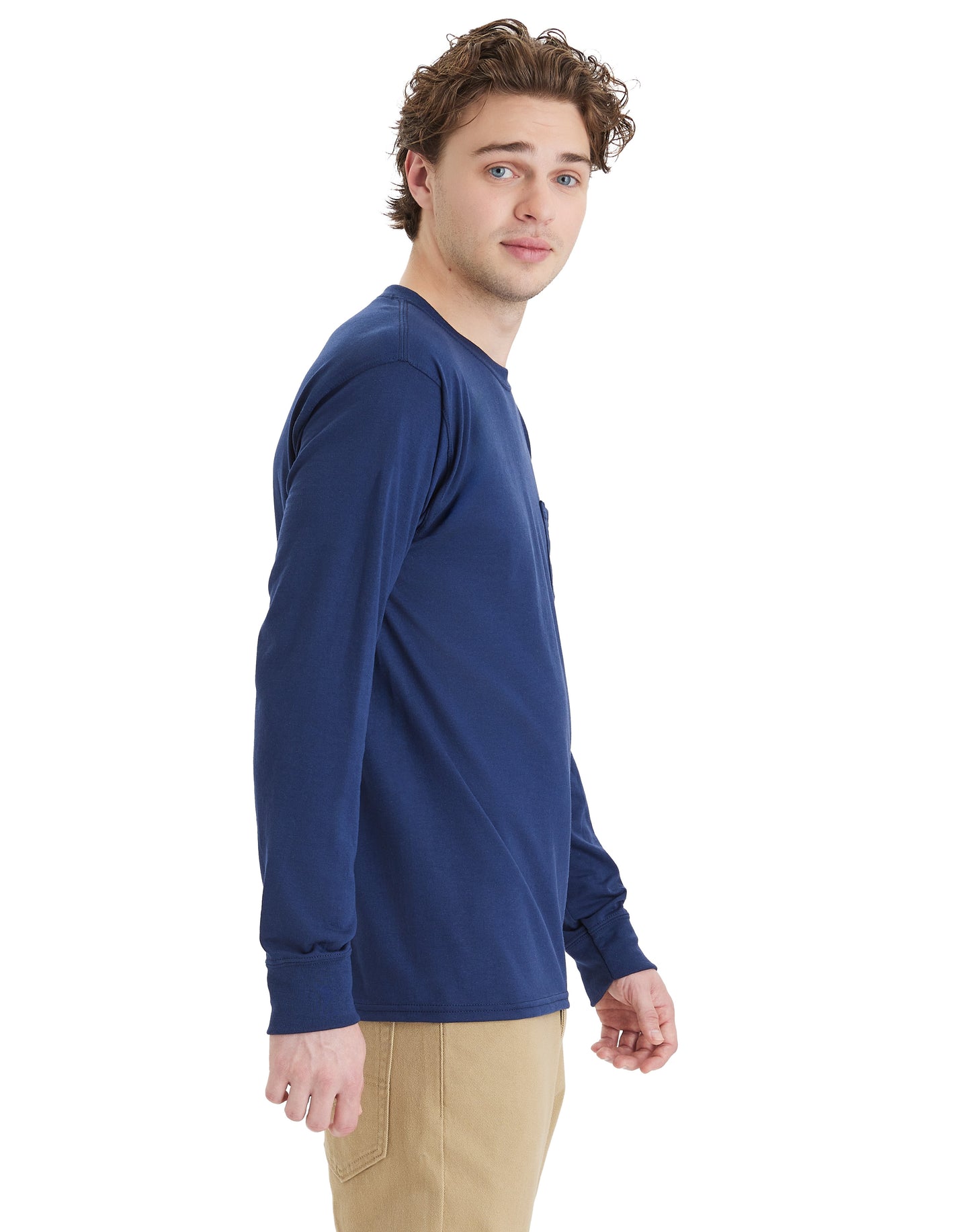 Hanes Workwear Long-Sleeve Pocket T-Shirt - W120