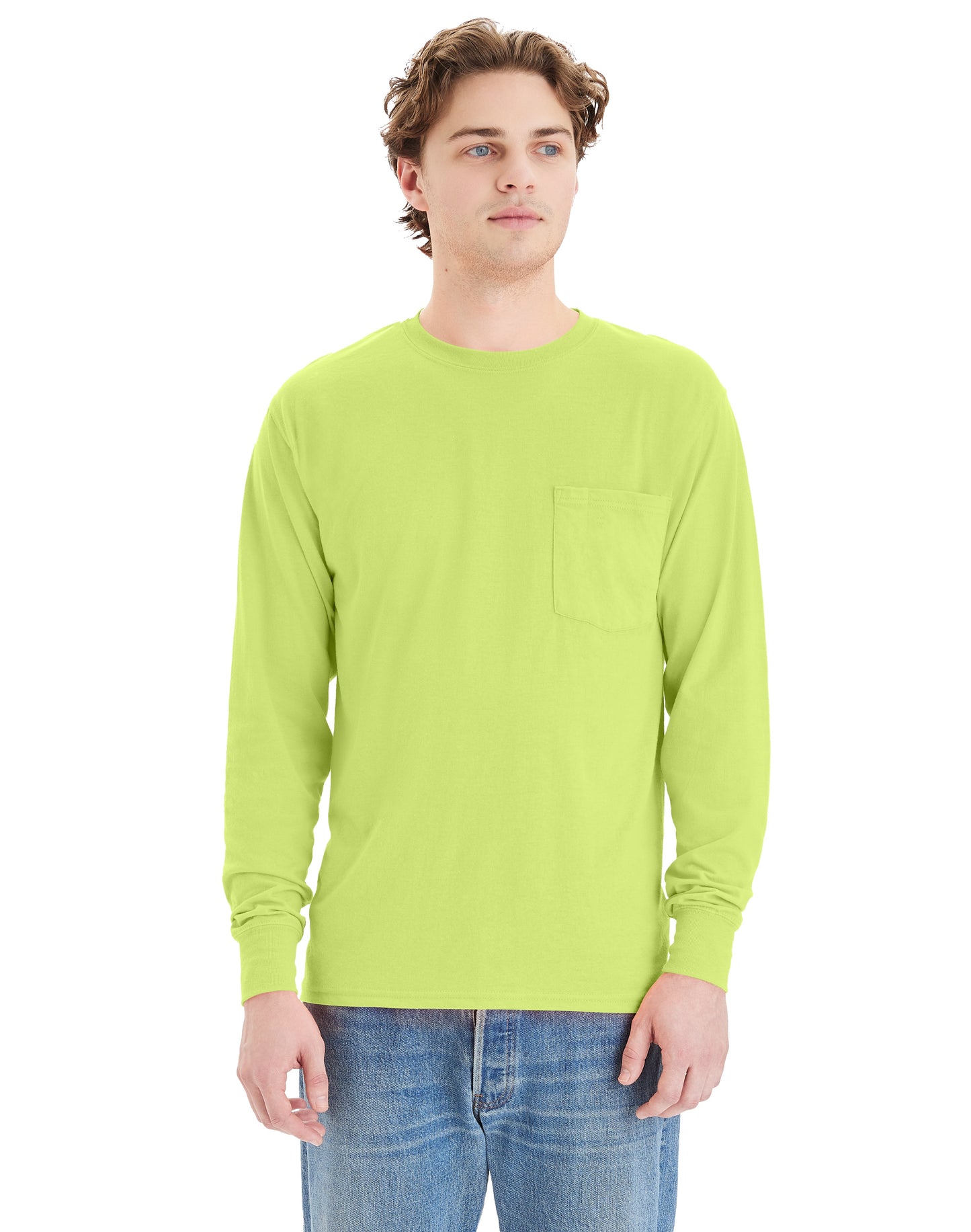 Hanes Workwear Long-Sleeve Pocket T-Shirt - W120