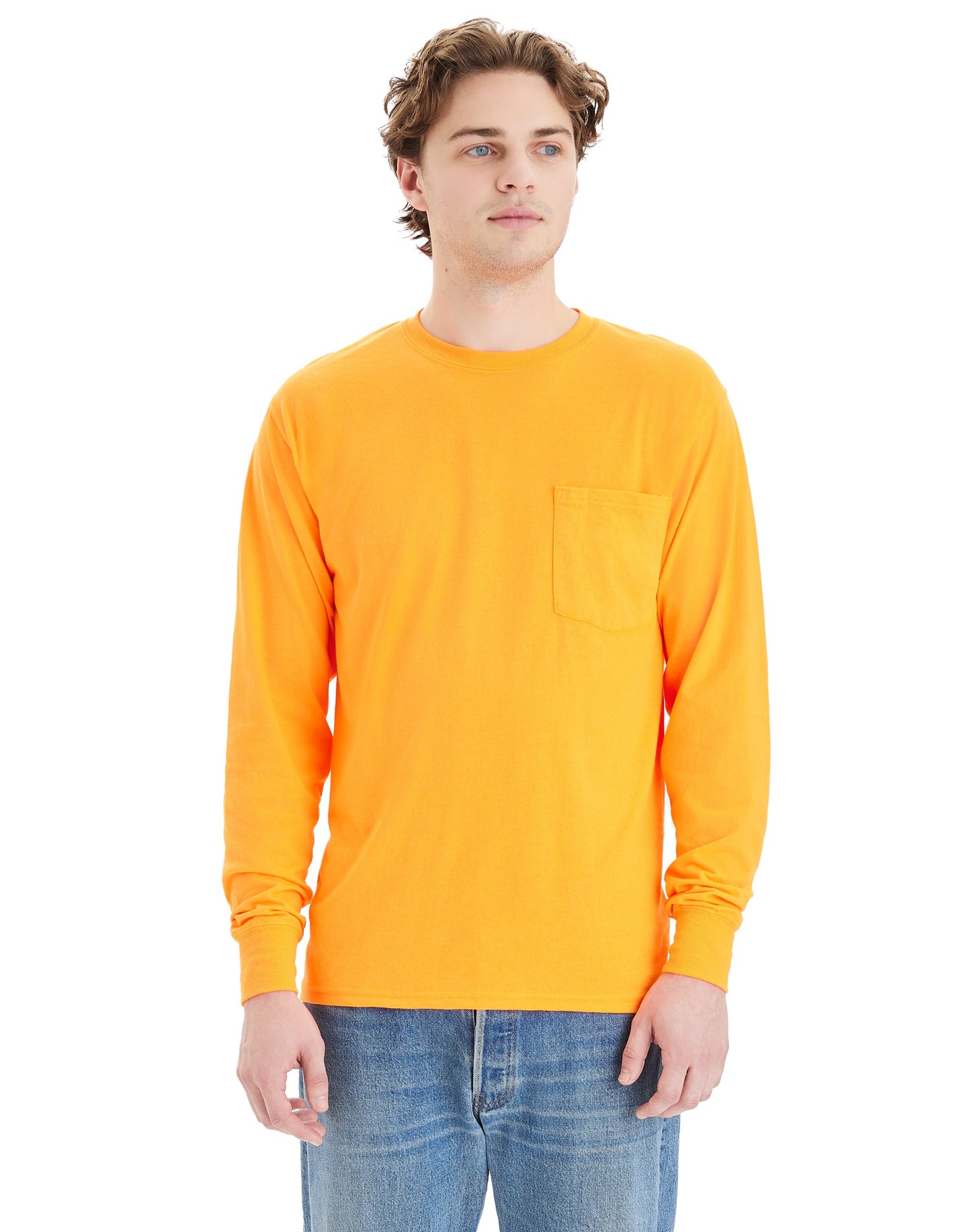 Hanes Workwear Long-Sleeve Pocket T-Shirt - W120