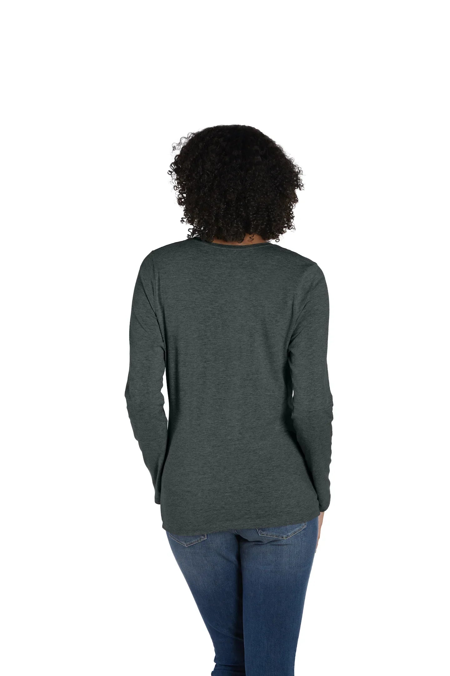 Hanes Perfect-T Women's Long Sleeve Scoopneck T-shirt - S04LS