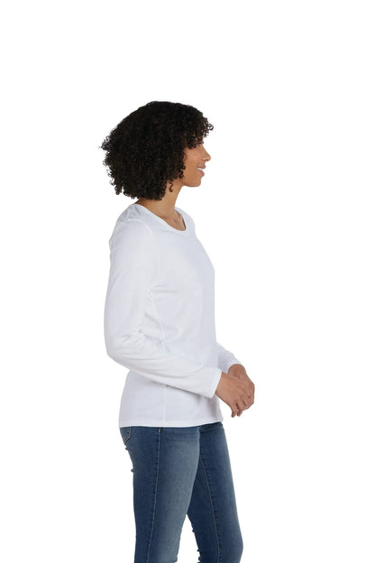 Hanes Perfect-T Women's Long Sleeve Scoopneck T-shirt - S04LS