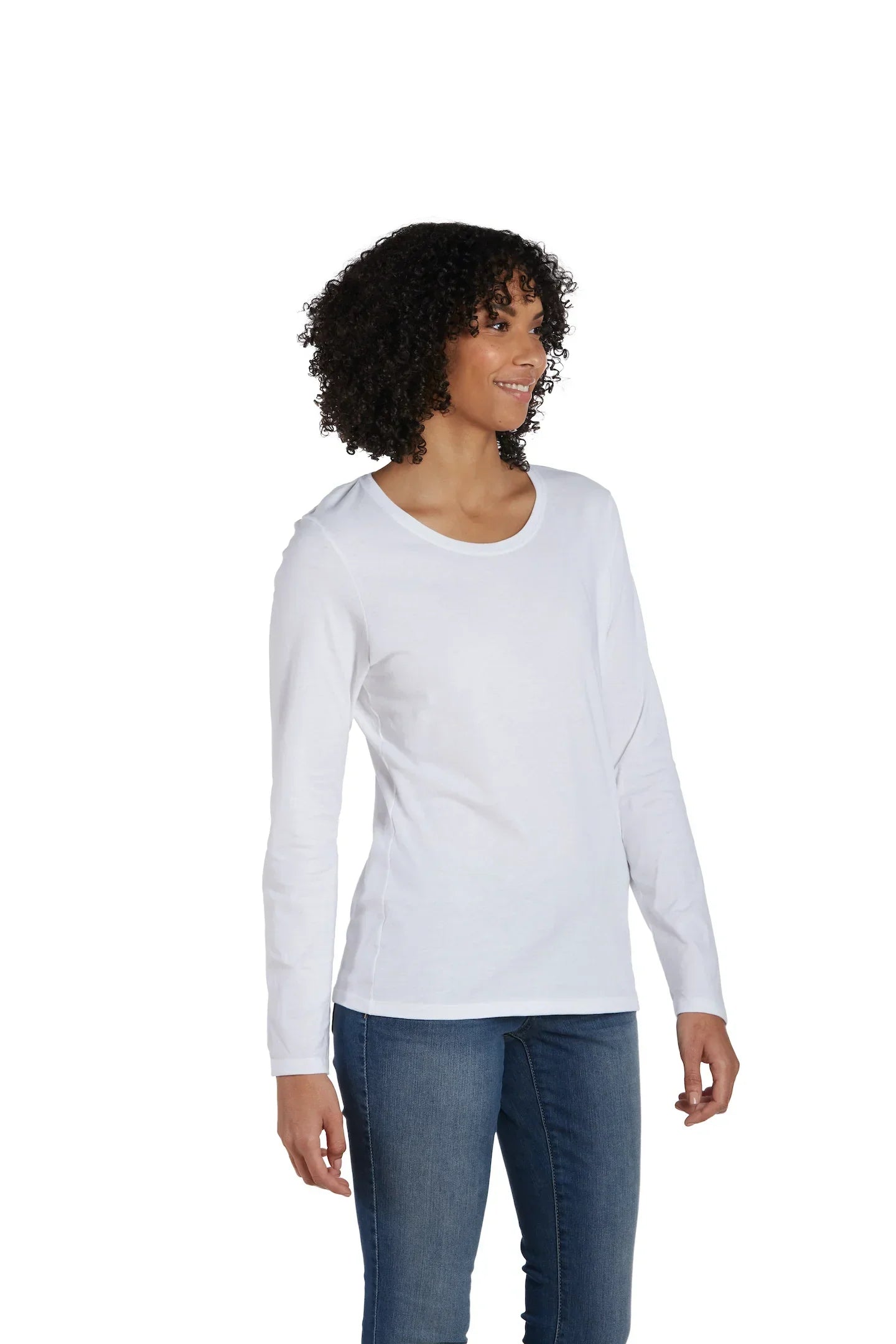 Hanes Perfect-T Women's Long Sleeve Scoopneck T-shirt - S04LS